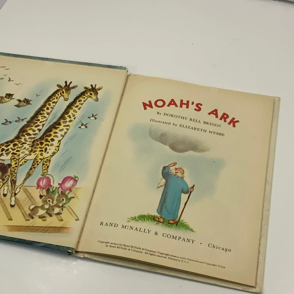 Vintage 1951 Noah's Ark Rand McNally‎ Tip-Top Elf Book Dorothy Bell Briggs 8648